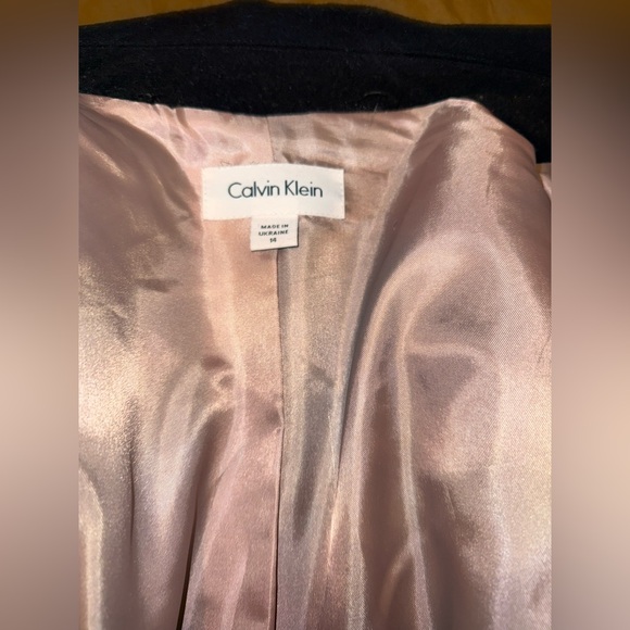 Calvin Klein Women's Wool Peacoat with Pink Lining Size 14 - Picture 7 of 9